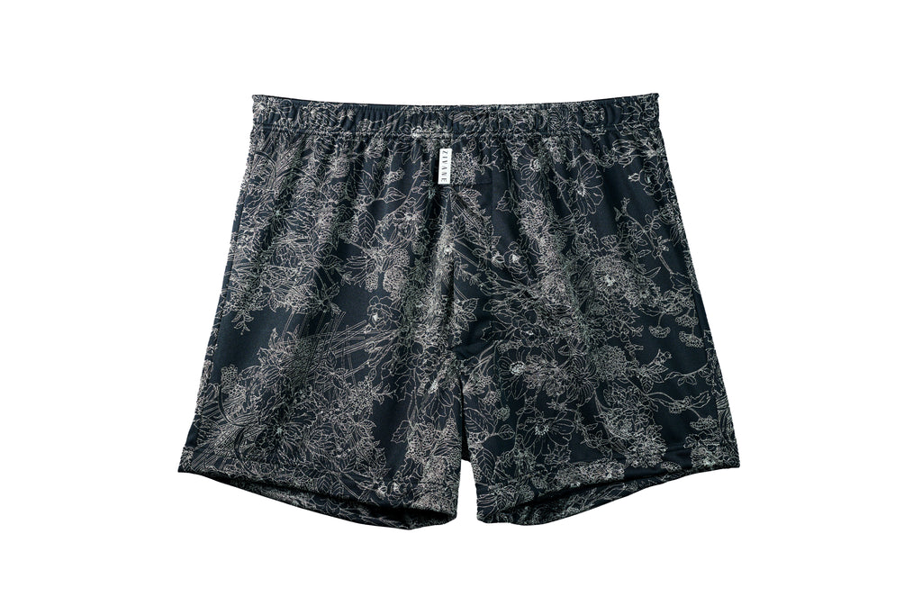 【新発売】ショートトランクス（Botanical black)